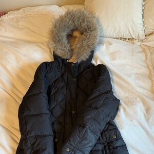 Ralph Lauren Black Coat with Cream Lining